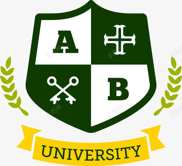 大学教育机构标签png免抠素材_新图网 https://ixintu.com 复古 大学 教育机构 标签 欧式风格 麦穗