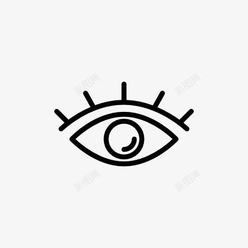 手绘眼睛简易简约图标png_新图网 https://ixintu.com 眼睛 简易 简约