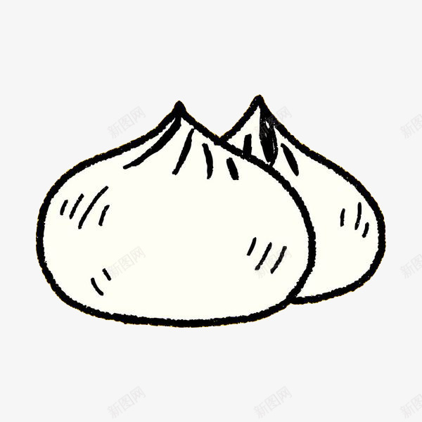 白色简约线条包子图标png_新图网 https://ixintu.com 包子矢量图 白色 简约包子 线条手绘 蒸包 面包 面食 食物 馒头