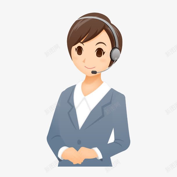女士客服png免抠素材_新图网 https://ixintu.com 人工客服 卡通 售后 女士 客服 手绘