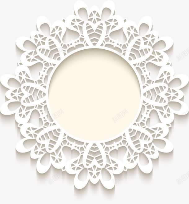 白色简约花纹png免抠素材_新图网 https://ixintu.com 圆圈花边 复古花纹 欧式图案 民族风花纹 清新图案 白色花纹
