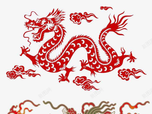 古典中国龙png免抠素材_新图网 https://ixintu.com png装饰底纹 中国龙 古典纹样 底部花纹 龙纹
