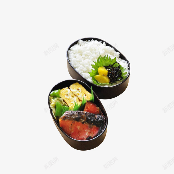 实物饭菜分开放的午餐饭png免抠素材_新图网 https://ixintu.com 外卖盒饭 实物图 椭圆饭盒 米饭 蛋卷 饱腹美味 鱼肉块
