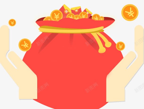 手托红包png免抠素材_新图网 https://ixintu.com 手托红包 红包