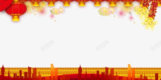 过节背景图png免抠素材_新图网 https://ixintu.com 城市 展板背景图 灯笼 过年 过节背景图