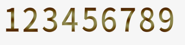 金色金属数字png免抠素材_新图网 https://ixintu.com 数字 立体 金属 金色