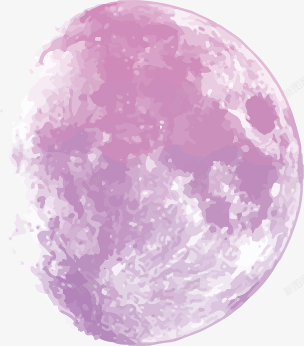 蓝色梦幻水彩星球png免抠素材_新图网 https://ixintu.com 圆形星球 太空 宇宙 星球 梦幻星空 紫色星球 装饰图案