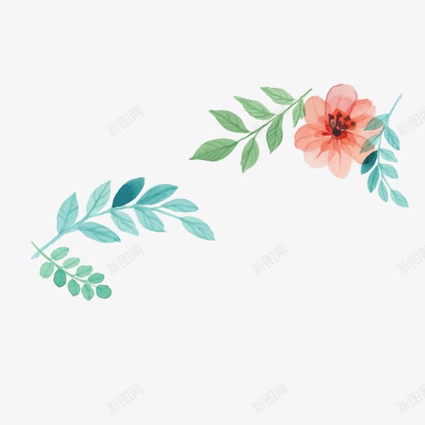 水彩手绘花卉png免抠素材_新图网 https://ixintu.com 婚礼花卉 婚礼花卉请柬常用png 广告海报png 挑花 水彩 水彩手绘花