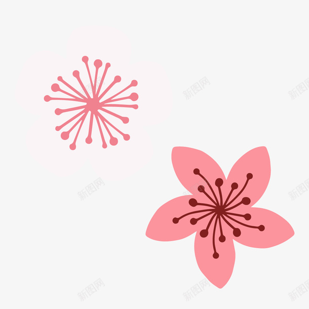 桃花春季桃花图标元素矢量图