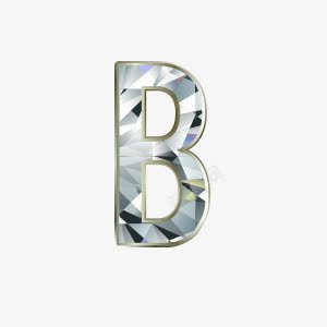 字母Bpng免抠素材_新图网 https://ixintu.com 字母艺术字体 字母设计 数字字母 水晶字母