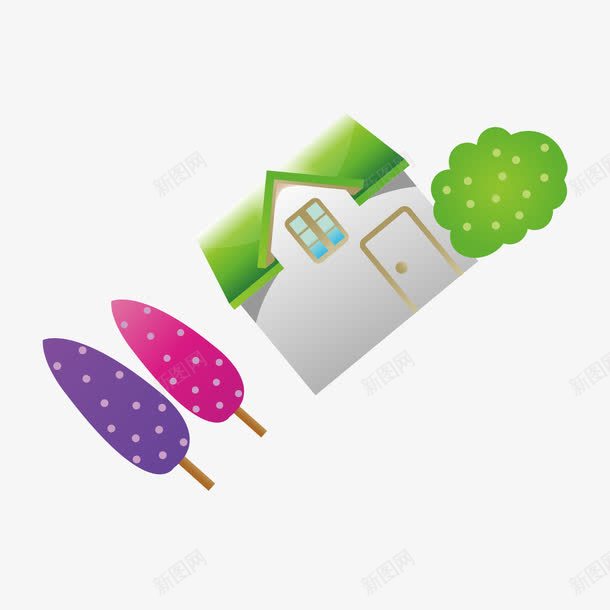 房子png免抠素材_新图网 https://ixintu.com 促销 元素 卡通 家居 小清新 房子 新品上市 春天 春节 清爽