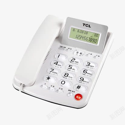 TCL座机电话HCDpng免抠素材_新图网 https://ixintu.com TCL 产品实物 座机电话 翻转座机 雅致白