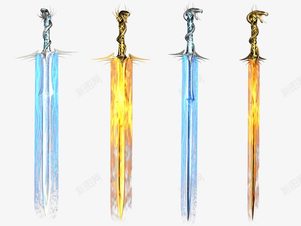 剑png免抠素材_新图网 https://ixintu.com 刀剑 刀剑图 剑 剑柄 武器 武器库 武器贴图 游戏 炫光 炫酷 精致 长剑