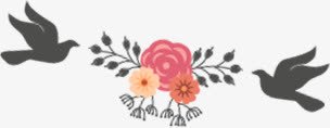 花圈手绘png免抠素材_新图网 https://ixintu.com 两只鸟 婚礼请帖 婚礼邀请函 比翼鸟 花圈