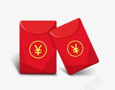 红包两个红包装饰png免抠素材_新图网 https://ixintu.com 两个 红包 装饰