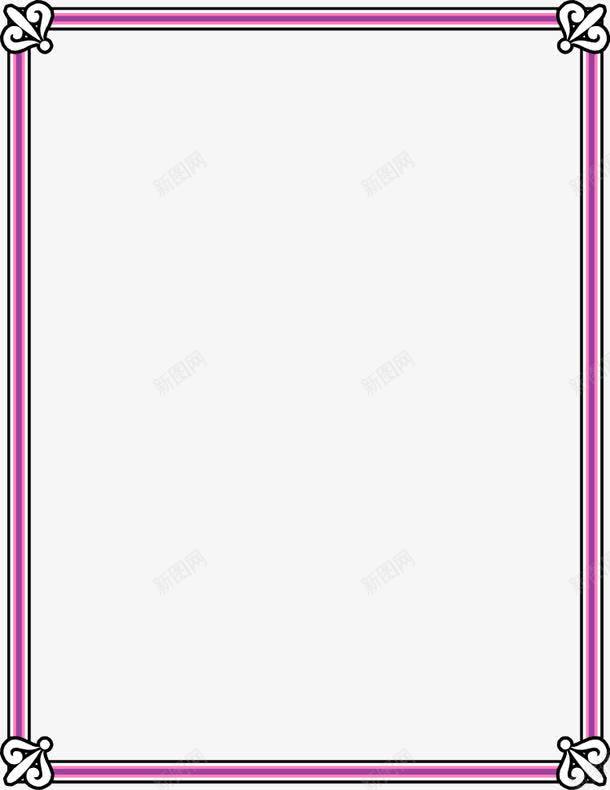 简约条纹边框png免抠素材_新图网 https://ixintu.com 个性元素 条纹相框 简约相框 边框图案