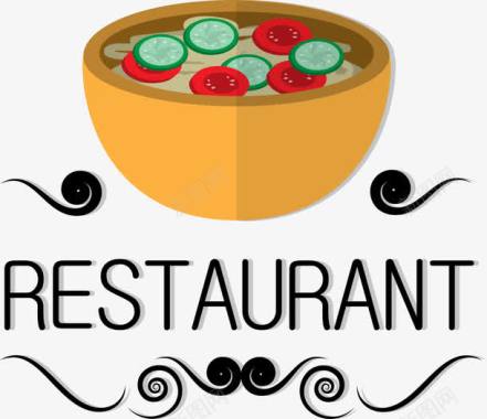 饭店标志创意美食图标图图标