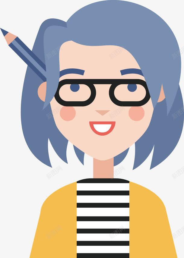 卡通师png免抠素材_新图网 https://ixintu.com 卡通人物 女生 广告业 职业人员