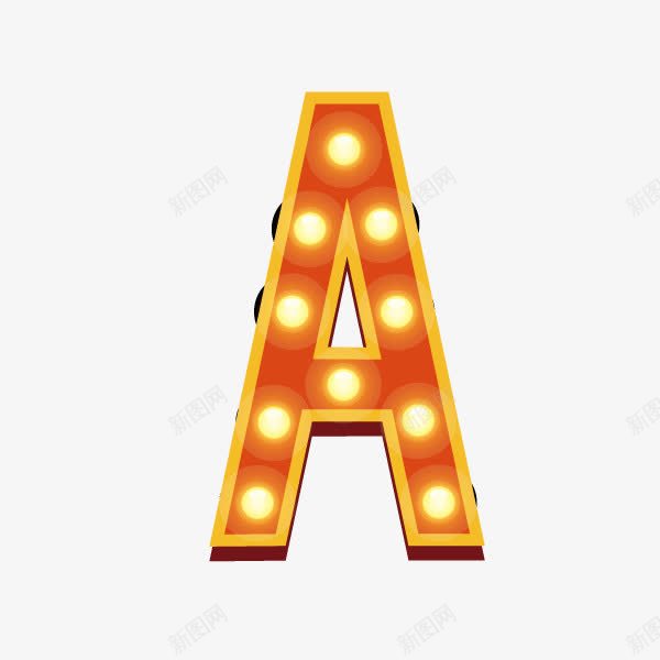 数字字母字母A霓虹灯字体png免抠素材_新图网 https://ixintu.com 字母A 数字字母 霓虹灯字体