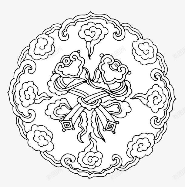 吉祥纹饰png免抠素材_新图网 https://ixintu.com 如意 如意形状 玉如意 玉如意图案 祥云 纹饰