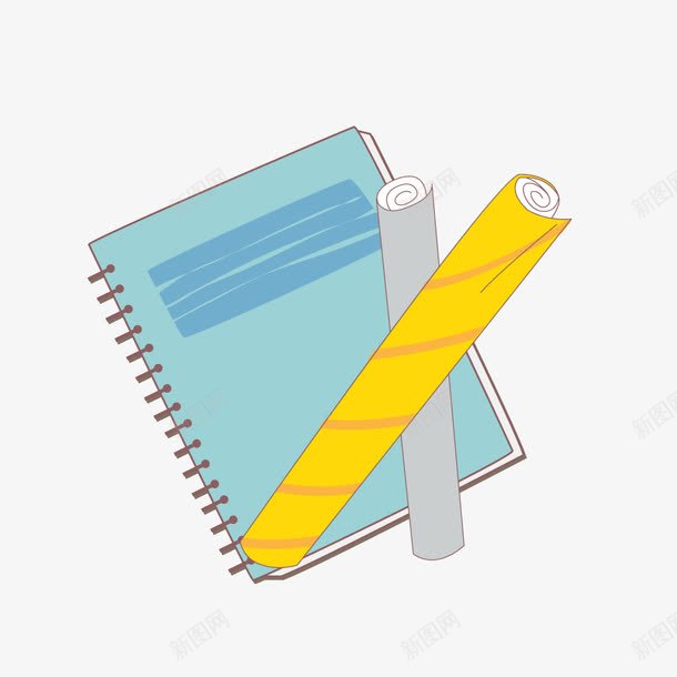 蓝色现代文具用品png免抠素材_新图网 https://ixintu.com 写字 学生 学识 文具 文化 文章 笔画 纸张 钢笔