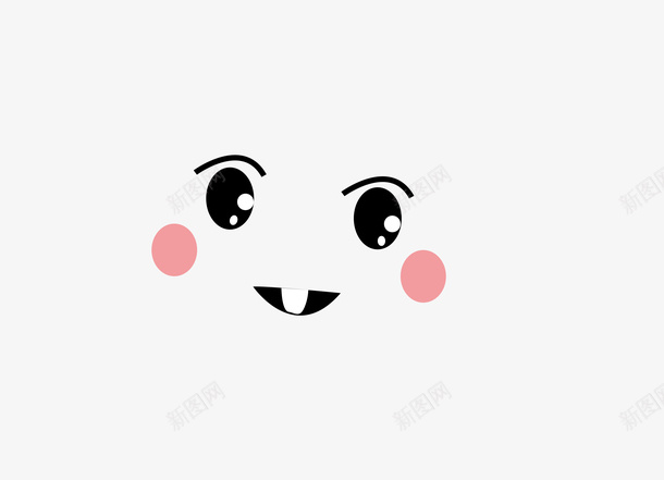 可爱卡通动漫微笑表情png免抠素材_新图网 https://ixintu.com 兔宝宝 兔牙 可爱 图案 无辜眼神 红脸蛋