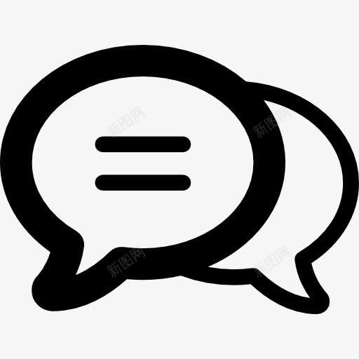双气泡象征椭圆形图标png_新图网 https://ixintu.com 两 双 沟通 界面 符号 聊天 言语泡沫 详细的图标 说话