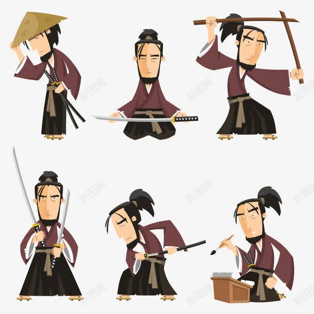 日本武士png免抠素材_新图网 https://ixintu.com Q版日本武士 日本人 日本文化 武士