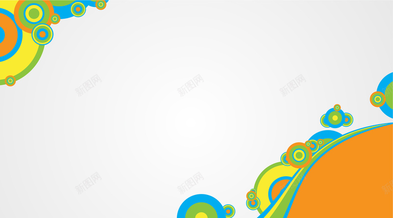 彩色花纹圈圈背景矢量图ai设计背景_新图网 https://ixintu.com 圈圈 彩色 海报 白底 白色背景 背景 花纹 边框 矢量图