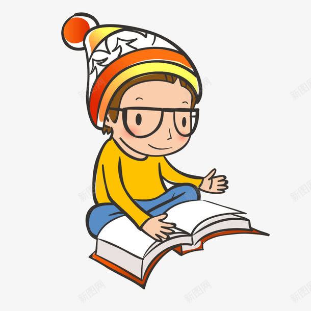 黄色小学生看书学习矢量图ai免抠素材_新图网 https://ixintu.com 学习 小学生 看书 黄色 矢量图