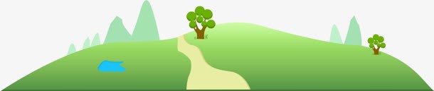 绿色草地扁平化png免抠素材_新图网 https://ixintu.com 扁平化 绿色 草地