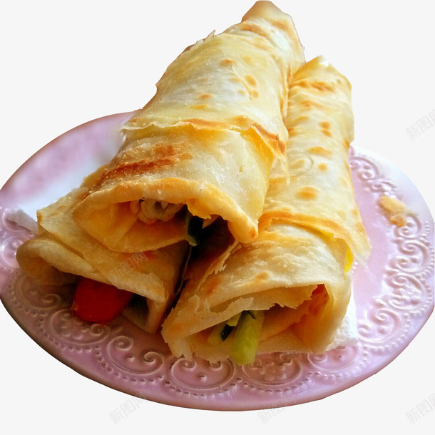 好吃的鸡蛋灌饼png免抠素材_新图网 https://ixintu.com 产品实物 卷饼 蔬菜 鸡蛋饼