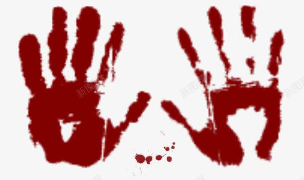 万圣节血手印png免抠素材_新图网 https://ixintu.com 万圣节素材 双手 左右手 手印 手掌 掌纹 节日素材