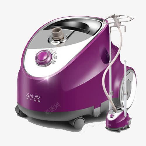双杆蒸汽挂烫机png免抠素材_新图网 https://ixintu.com 产品实物 家居用品 家用小电器 挂烫机 紫色挂烫机