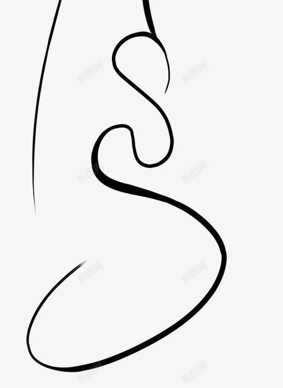 女生背影png免抠素材_新图网 https://ixintu.com 卡通 可爱 手绘 线条
