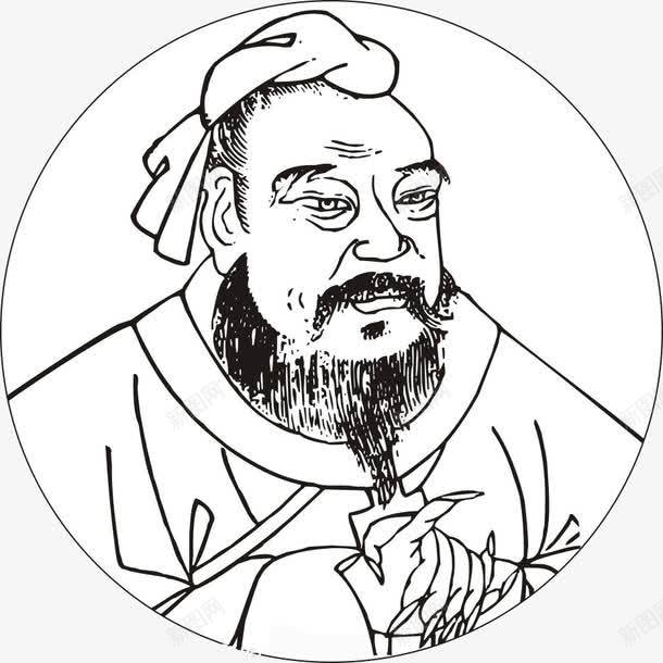 儒家孔子像png免抠素材_新图网 https://ixintu.com 传统文化 儒家 古代 孔子 尊贤
