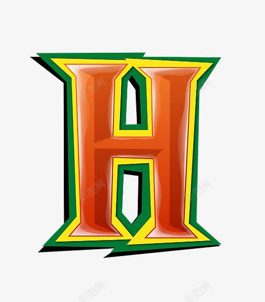 红绿立体字母hpng免抠素材_新图网 https://ixintu.com 创意数字 红绿立体字母数字 绿巨人