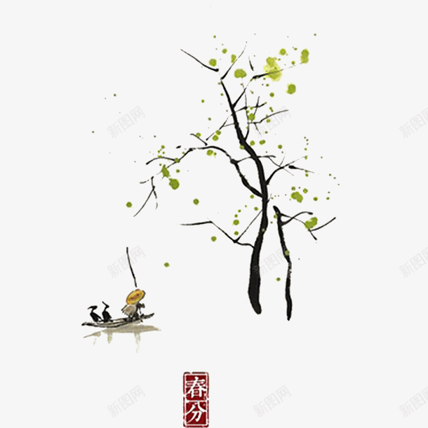 24节气之水彩春分png免抠素材_新图网 https://ixintu.com 24 二十四节气 传统文化 传统节日 古典 四季 天气 春分 春天 春季 水彩 节气