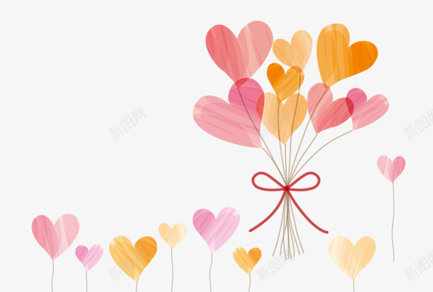 粉色婚礼爱心气球png免抠素材_新图网 https://ixintu.com LOVE 婚庆 婚礼 浪漫 爱心气球 爱情 结婚
