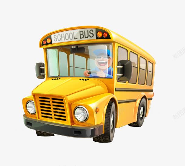 校车png免抠素材_新图网 https://ixintu.com 学校 学生 安全 小学校车 平安 幼儿园接送车 幼儿园校车 校车 黄色校车