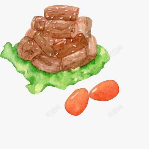 辣鸭脖手绘画片png免抠素材_新图网 https://ixintu.com 小吃 手绘美食 红色 鸭脖 麻辣