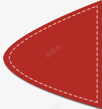 布png免抠素材_新图网 https://ixintu.com 几何 布面 扁平 红包的翼 红色布 线条 缝线