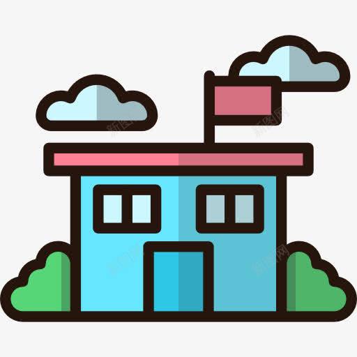 幼儿园图标png_新图网 https://ixintu.com 大学 学校 孩子和婴儿 幼儿园 建筑 教育 高中