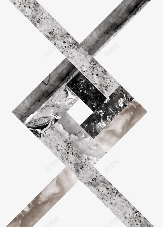 艺术几何图形装饰png免抠素材_新图网 https://ixintu.com 几何图形免扣元素 创意 方形 菱形 设计感