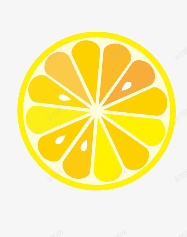 黄色柠檬片png免抠素材_新图网 https://ixintu.com 切开的柠檬片 有机水果 柠檬矢量图 黄色柠檬片