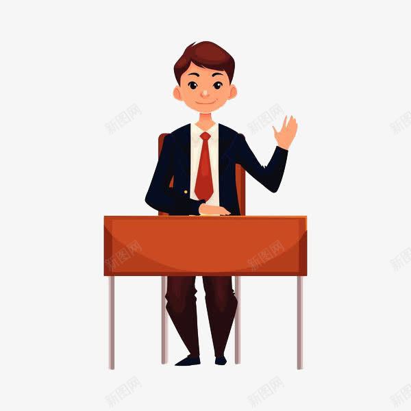 课桌前举手的男子png免抠素材_新图网 https://ixintu.com 上课 专心 举手 听 听讲 听课 学习 学生 学生听课 认真 课堂