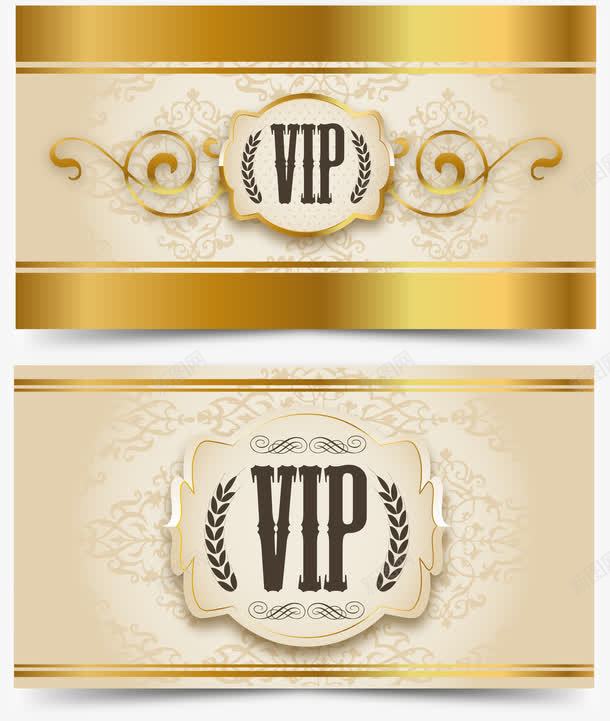 vip卡片png免抠素材_新图网 https://ixintu.com 古典 欧式 花纹 贵宾卡 金色
