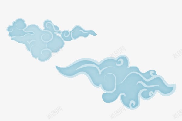 手绘祥云简约大方png免抠素材_新图网 https://ixintu.com 大方 祥云 简约