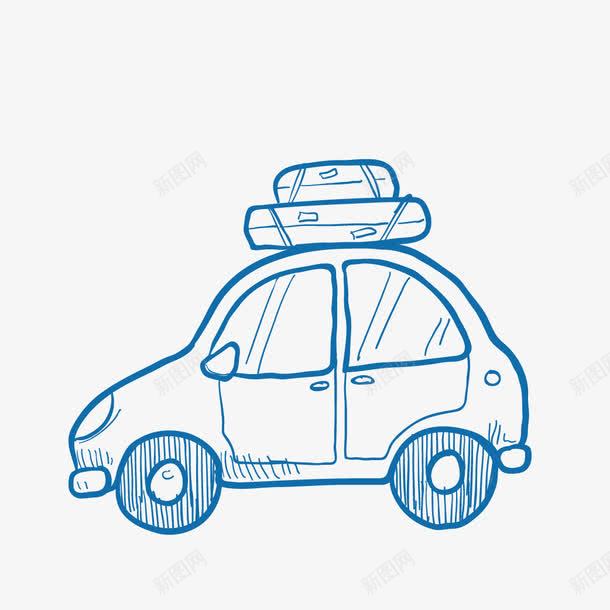 手绘小车png免抠素材_新图网 https://ixintu.com 小汽车 手绘 简笔画
