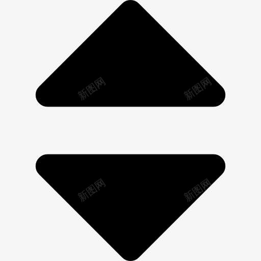 排序箭头指向上下两图标png_新图网 https://ixintu.com 三角形 两 指向 排序 箭头 黑下来